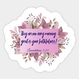 Lamentations 3:23 Sticker